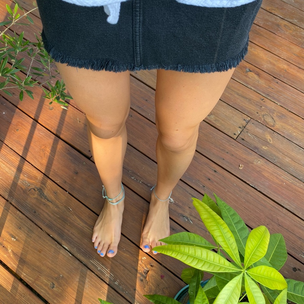 ZARA Black Jean Skirt